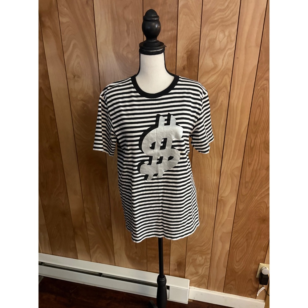 Uniqlo SPRZ NY Andy Warhol Striped Dollar Sign T-Shirt Black White Small
